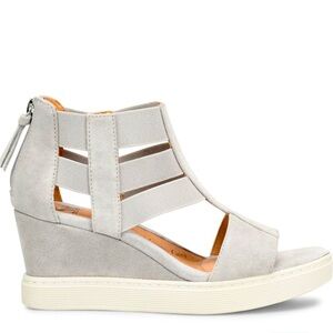 New Sofft Sosie Wedge Sandal Grey Suede 11